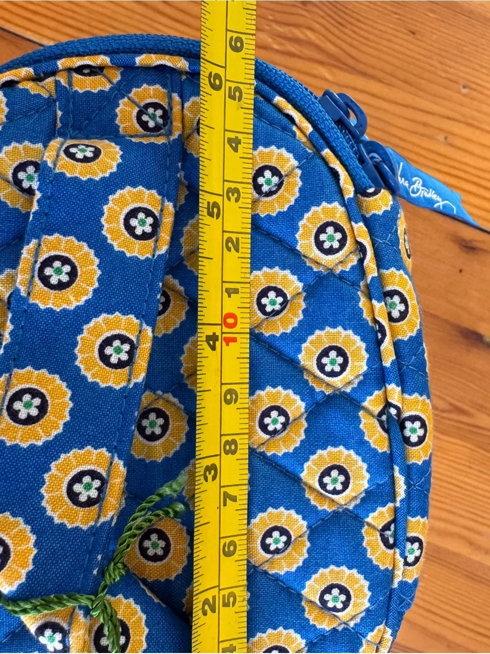 Vera Bradley Blue and Yellow Quilted Insulated Lunch Bag